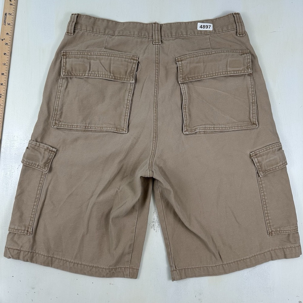 Member's Property Men Baggy Cargo Shorts Actual 36 X 12 Beige Khaki Military‎ #2